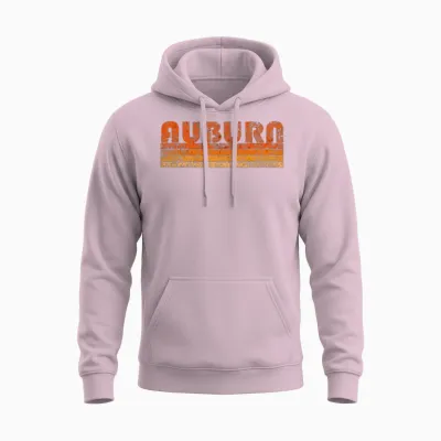Vintage Retro Auburn Alabama Unisex Hoodie - Light Pink