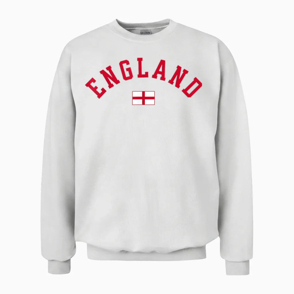 England English Unisex Sweatshirt in White