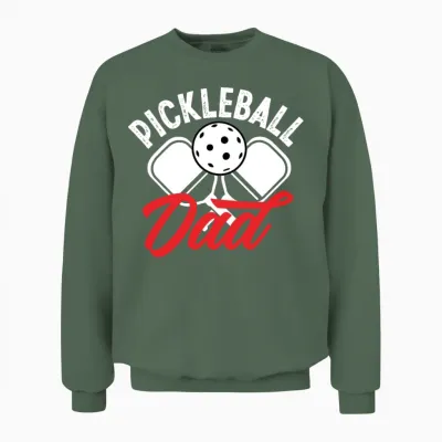 Pickleball Dad Funny Pickleball Gift Unisex Sweatshirt - Military Green