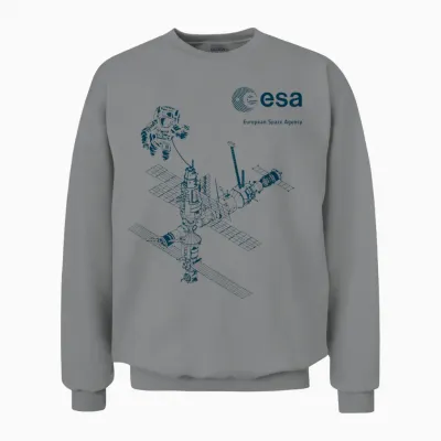Esa Iss Internationale Raumstation Astronaut Blau Esa Iss Internationale Raumstation Astronaut Unisex Sweatshirt - Sport Grey