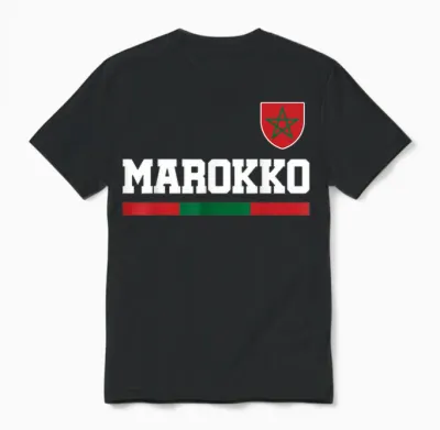 Marokko Geschenk Flagge Morocco Marokkaner Berber Nafri Unisex T-Shirt - Black