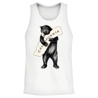 1913 Cali Bear California — Wildlife Gift Unisex Tank Top - White – 2