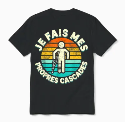 Je Fais Mes Opres Waterfalls Gift Idea Get Well Well T-Shirt, Black, S Unisex T-Shirt - Black