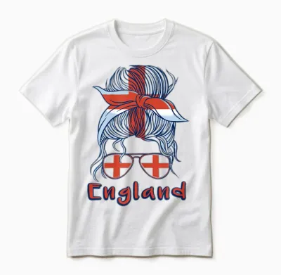 England, Englisch, Mädchen, Damen Unisex T-Shirt - White