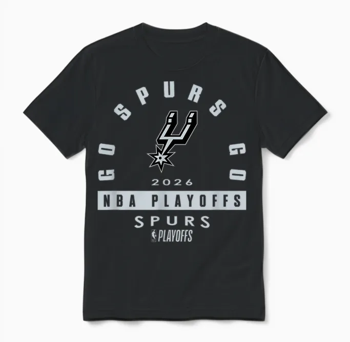 Nba 2026 Playoffs Mantra Spurs Over the Rainbow Unisex T-Shirt in Black