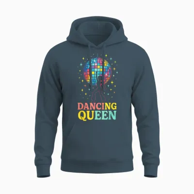 Dancing Queen Disco Retro Groove Queen Party Unisex Hoodie - Dark Heather