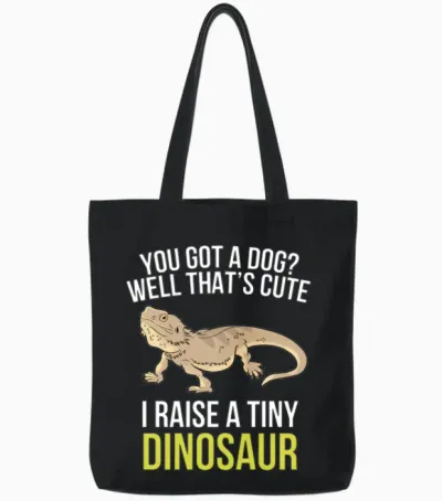 Bearded Dragon Bearded Dragon Lover Tote Bags - Black