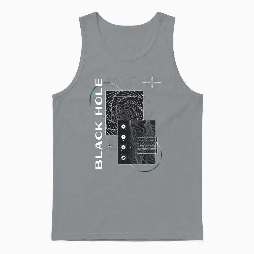 Black Hole Sun Unisex Tank Top in Sport Grey