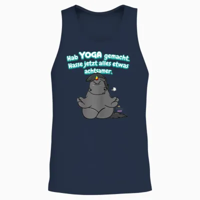 Pummeleinhorn -Yoga Grummeleinhorn Witzig Unisex Tank Top - Navy