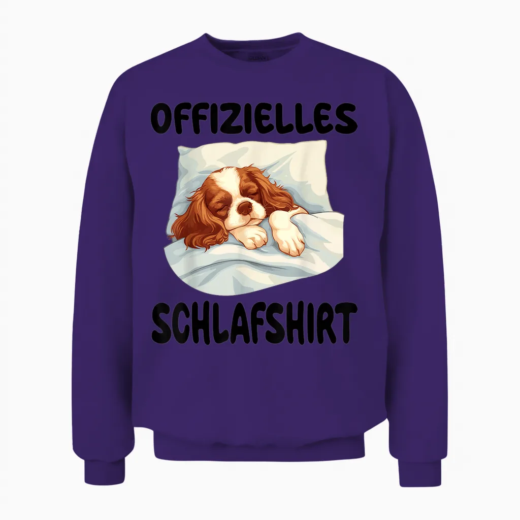 Lustiges Cavalier King Charles Spaniel Hund Offizielles Unisex Sweatshirt in Purple
