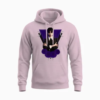 Mittwochsserie Mittwoch Schwarze Dahlien Und Monde Unisex Hoodie - Light Pink