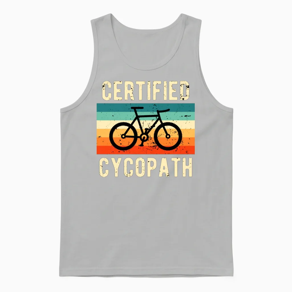 Retro Vintage Bicycle Witty Unisex Tank Top - Ash
