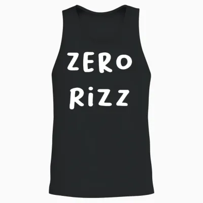 Zero Rizz Retro Unisex Tank Top - Black