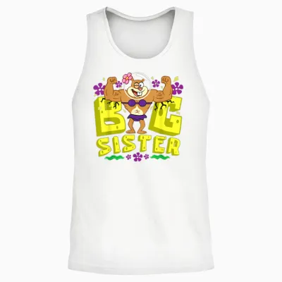 Mademark X Spongebob Squarepants - Spongebob Squarepants Big Sister Strong Sister Women Girls Unisex Tank Top - White