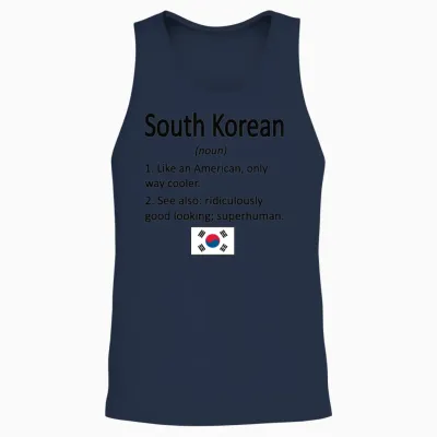 South Korean South Korea Flag South Korean Roots Unisex Tank Top - Navy