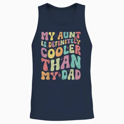 Meine Tante Ist Definitiv Cooler Als Mein Vater, Junge, Mädchen, Tante Love Unisex Tank Top - Navy