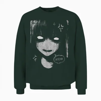 Japon Streetwear Cyberpunk Y2k Techwear Rétro Manga Anime Unisex Sweatshirt - Forest