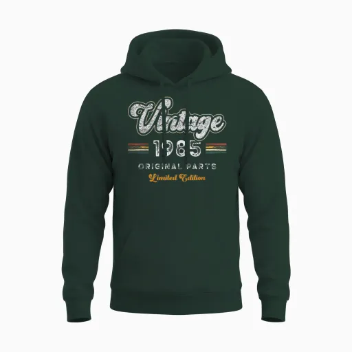 Vintage 1985 Original Parts 40th Birthday Unisex Hoodie - Forest
