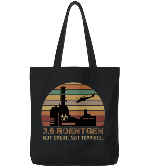 Roentgen 3.6 Not Great Not Terrible Meme Tote Bags - Black