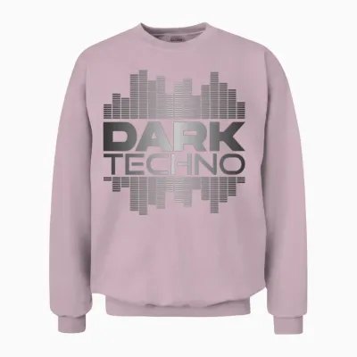 Dark Techno Rainbow Spectrum Hard Dark Acid Unisex Sweatshirt - Light Pink