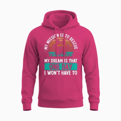 Dog Rescuer Vintage Shelter Dogs Adopt Dogs Animal Unisex Hoodie - Heliconia