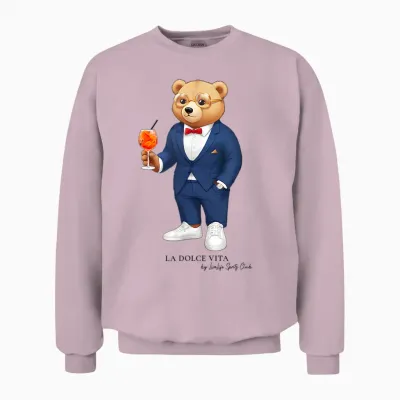 La Dolce Vita X Teddy Bear Costume T-Shirt, Black, S Unisex Sweatshirt - Light Pink