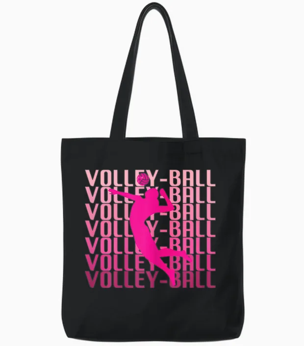 Idée Cadeau Drôle Anniversaire Pour Femme Volley Ball Tote Bags in Black