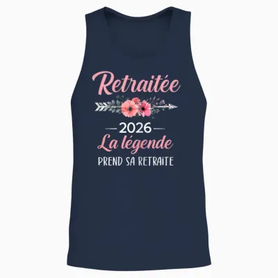 Retired Woman 2026 Legend Retires Humor Unisex Tank Top - Navy