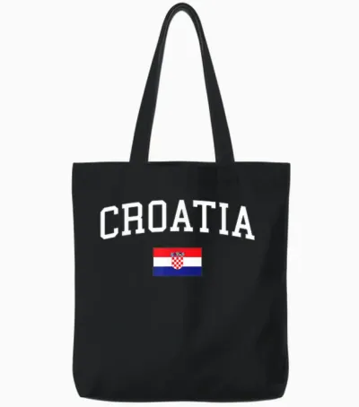 Kroatische Flagge Herren Damen Kinder Kroatien Tote Bags - Black