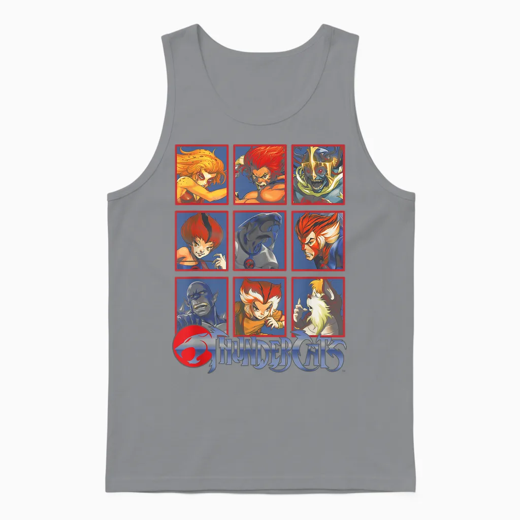Thundercats Character Boxes Unisex Tank Top in Sport Grey