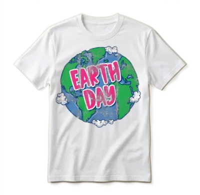 Earth Day Retro Unisex T-Shirt - White