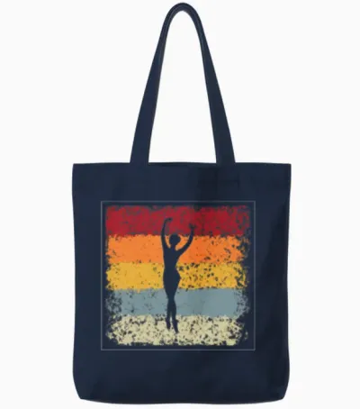 Ballett Retro Tote Bags - Navy