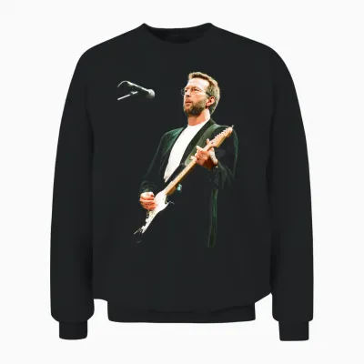 Guitarist Eric Clapton Blues Live Sheffield 1993 Unisex Sweatshirt - Black