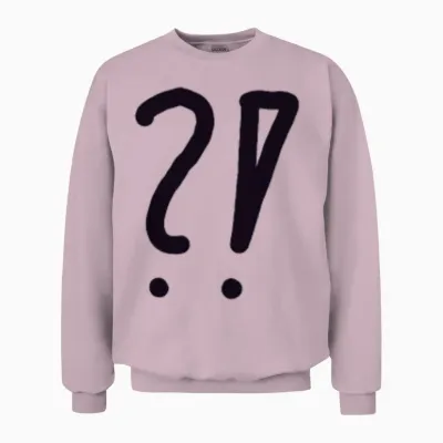 Question Mark Art Gift Unisex Sweatshirt - Light Pink