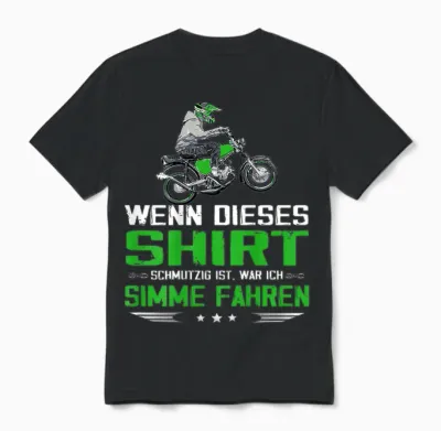 Lustiger Simme Spruch Simsonfahrer Moped Unisex T-Shirt - Black