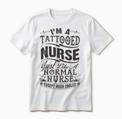 Tattooed Nurse Unisex T-Shirt - White