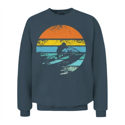 Jet Ski Retro Unisex Sweatshirt - Dark Heather