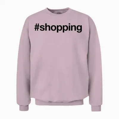 Shopping Unisex Sweatshirt - Light Pink