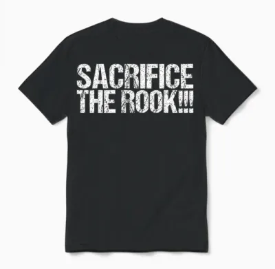 Sacrifice the Rook Shirt Funny Chess Unisex T-Shirt - Black