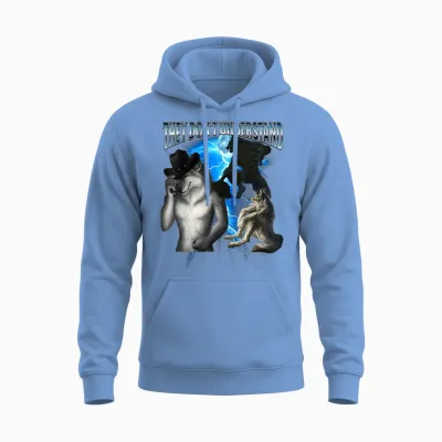 Lustiges Alpha Wolf Meme They Don't Understand Bootleg Unisex Hoodie - Carolina Blue