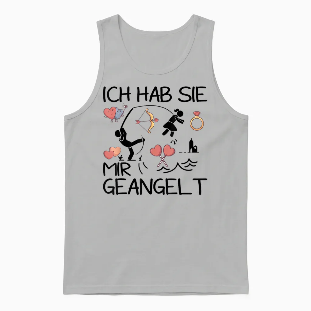 Verlobung Verkünden Ich Hab Sie Mir Geangelt Jga Frauen Unisex Tank Top in Ash