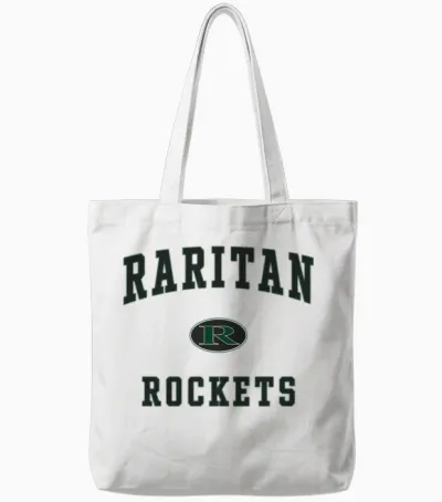 Raritan High School Rockets Tote Bags - White