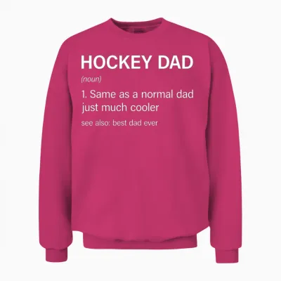 Funny Hockey Dad Definition Hockey Lover Unisex Sweatshirt - Heliconia