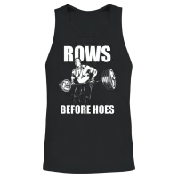 Rows Before Hoes Ronnie Coleman Unisex Tank Top - Black – 2