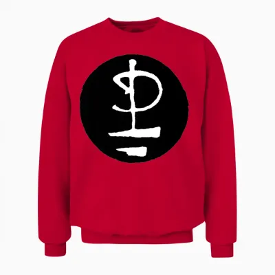 Pink Floyd Logo Black and White Unisex Sweatshirt - Red