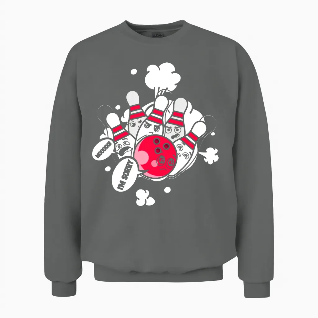 Funny Bowling Ball Bowling Bowling Unisex Sweatshirt in Graphite Heather