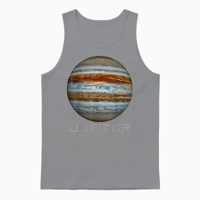 Jupiter Shirt, Sonnensystem Planet T-Shirt Damen Herren Kinder Unisex Tank Top - Sport Grey
