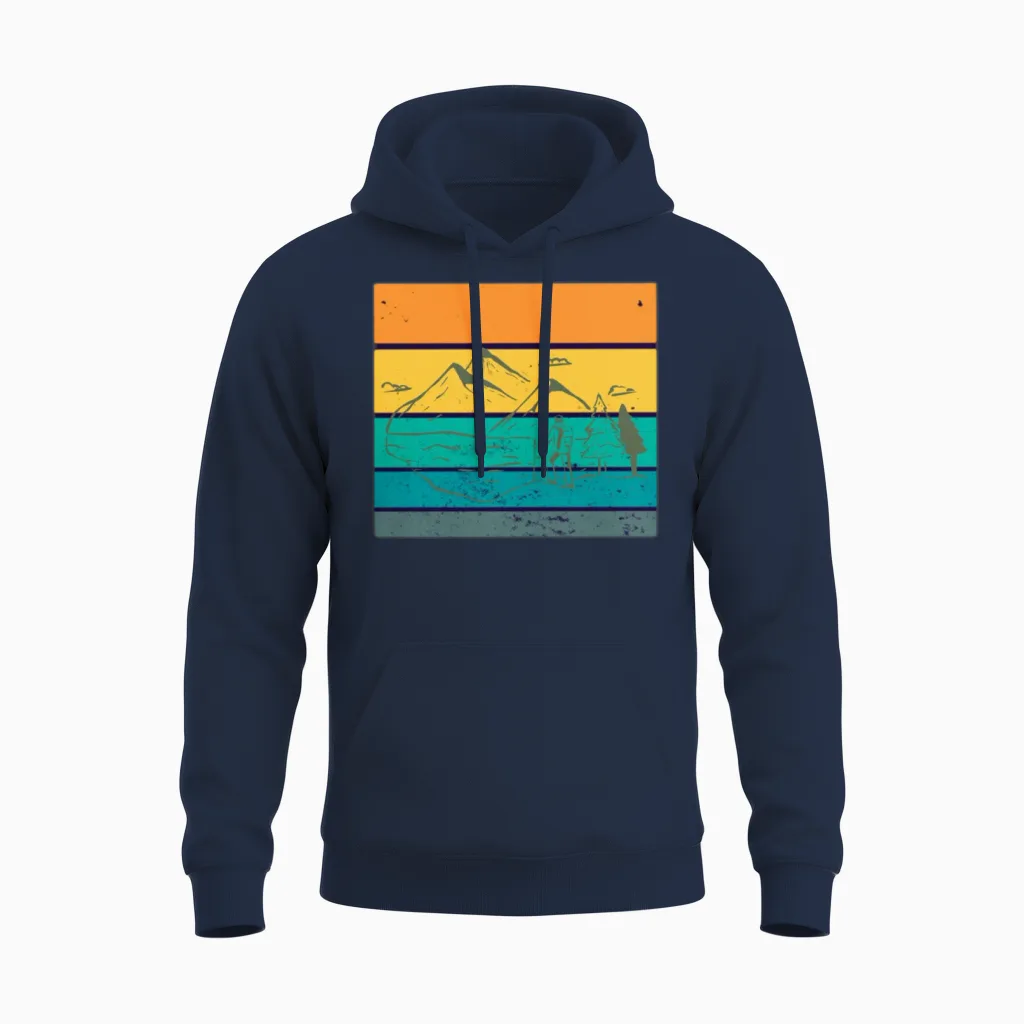 Hiking & Outdoors Unisex Hoodie in Navy