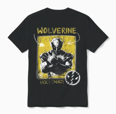 Marvel Deadpool & Wolverine Holy Snikt Wolverine T-Shirt, Black, S Unisex T-Shirt - Black