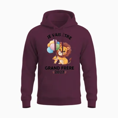 Enfant Futur Grand Frere 2027 Je Vais Etre Grand Frère Unisex Hoodie - Maroon